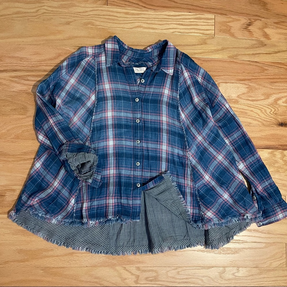 Free People Flannel Top
